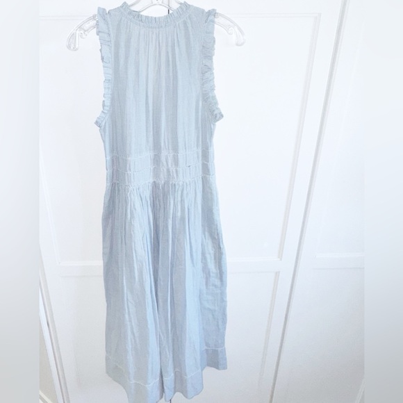 Ulla Johnson Striped Virginie Dress Blue White Maxi Lined Size 2 Women's Coastal - Picture 4 of 16